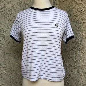 RARE Brandy Melville Black & White Alien Shirt